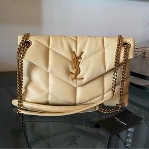 NEW YSL Yves Saint Laurent Medium Quilted Leather Crossbody Shoulder Purse